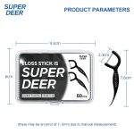 ⁦النسخة الدولية من SUPER DEER، طراز الشباب، فحم الخيزران، خط مزدوج، علبة تحتوي على 50 قطعة.⁩ - الصورة ⁦6⁩