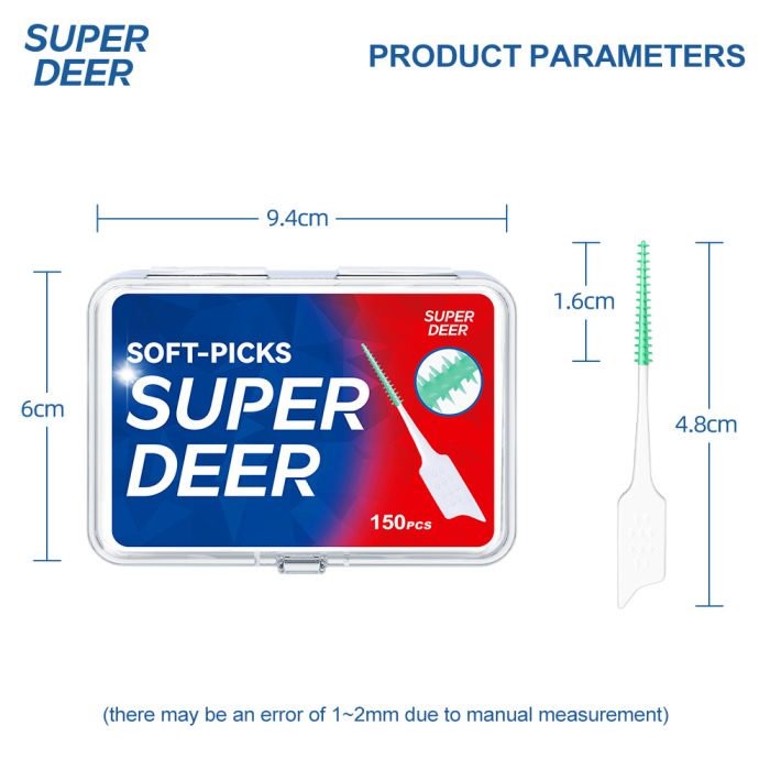 ⁦SUPER DEER فرشاة أسنان سيليكونية دولية 150 قطعة⁩ - الصورة ⁦6⁩
