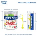 ⁦النسخة الدولية من SUPER DEER - خيط أسنان للأطفال بنكهة الفواكه، 60 قطعة في عبوة برميلية⁩ - الصورة ⁦6⁩